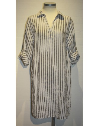 Striped linen dress